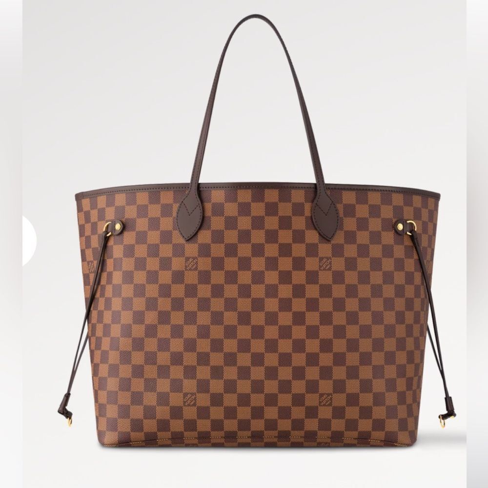 Louis Vuitton Red and Brown Neverfull Tote